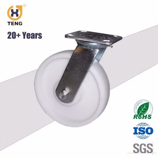 OEM China Factory Manufacturer Industrial Heavy Duty 8 Inch Swivel Top Plate PU Castor Trolley Wheel Caster