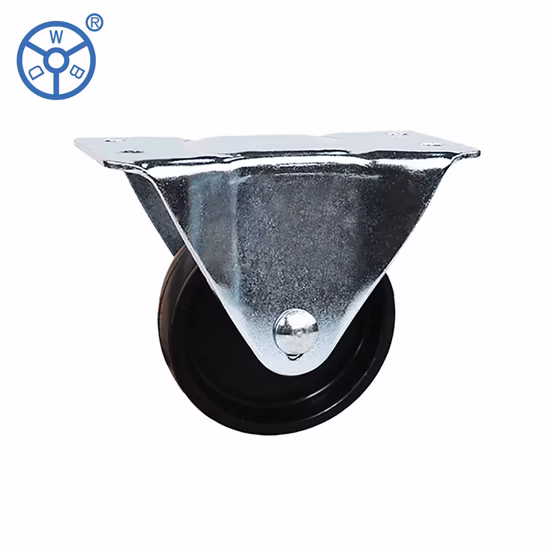 Wbd 50/63/75/100mm Low Profile Caster Plastic Swivel Locking Caster Wheels Black PP Wheel Castor with Brake Small But High Load for Furniture and Equipment